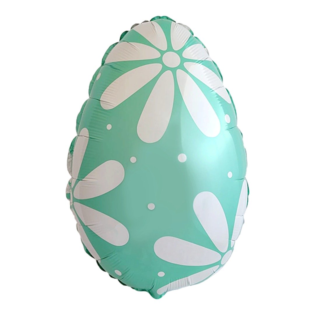 Flexmetal 23 inch Green Easter Egg Foil Balloon (unpackaged)