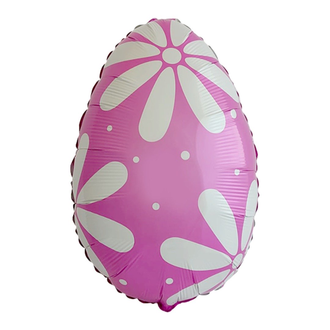 Flexmetal 23 inch Pink Easter Egg Foil Balloon (unpackaged)