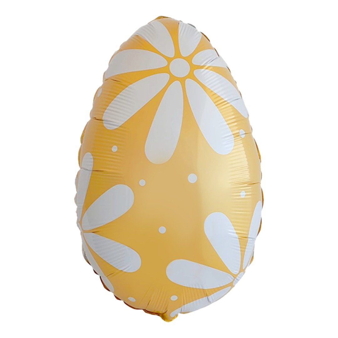 Flexmetal 23 inch Yellow Easter Egg Foil Balloon (unpackaged)