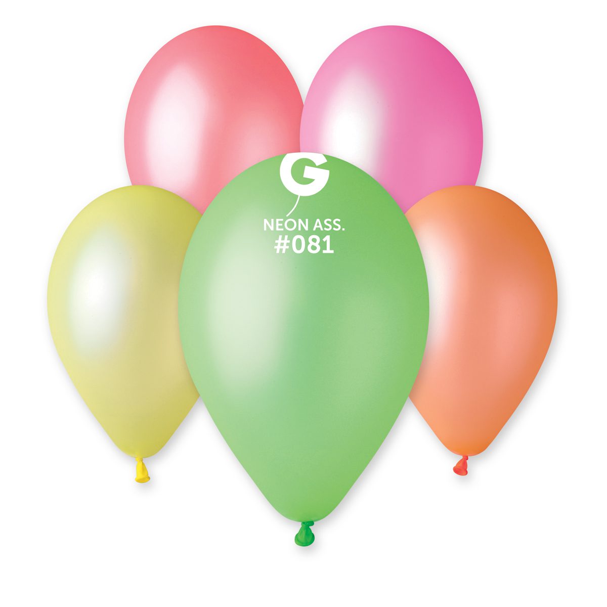 Gemar 12 inch Neon Assorted 081 Latex Balloons GF110 081 50