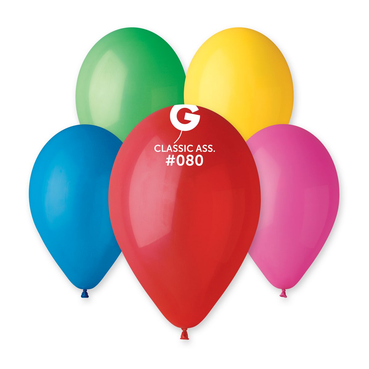 Gemar Classic Assorted080 Latex Balloons G120 080 50 G19 080 25