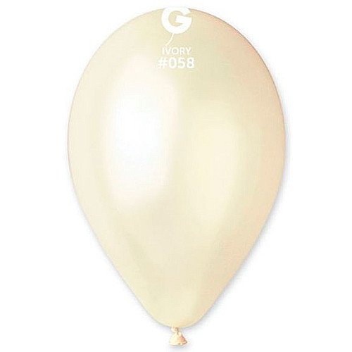 Gemar Metallic Ivory #058 Latex Balloons