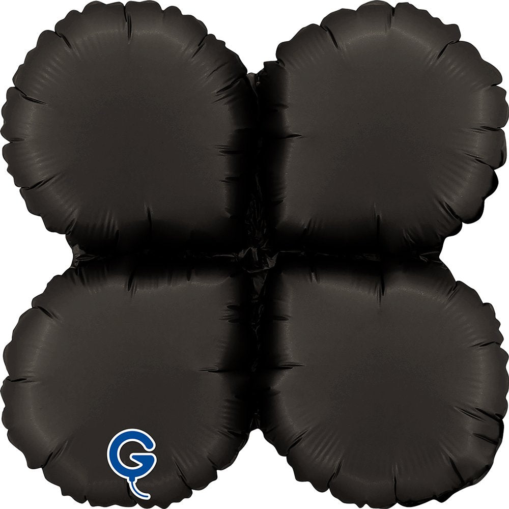 Grabo 13 inch Satin Fumé Black Base Drops Mini Foil Balloon