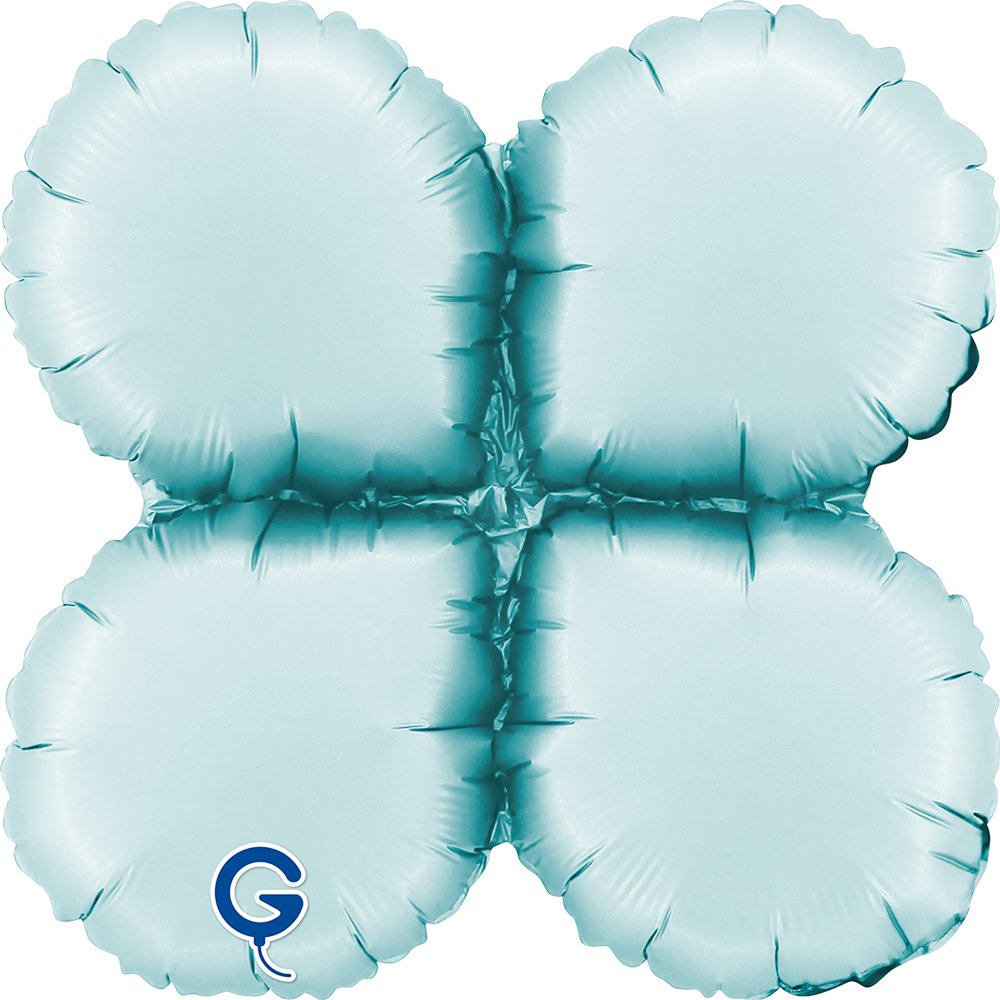 Grabo 13 inch Satin Pastel Blue Base Drops Mini Foil Balloon