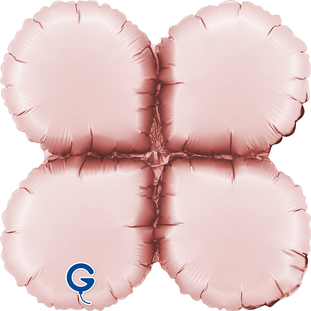 Grabo 13 inch Satin Pastel Pink Base Drops Mini Foil Balloon