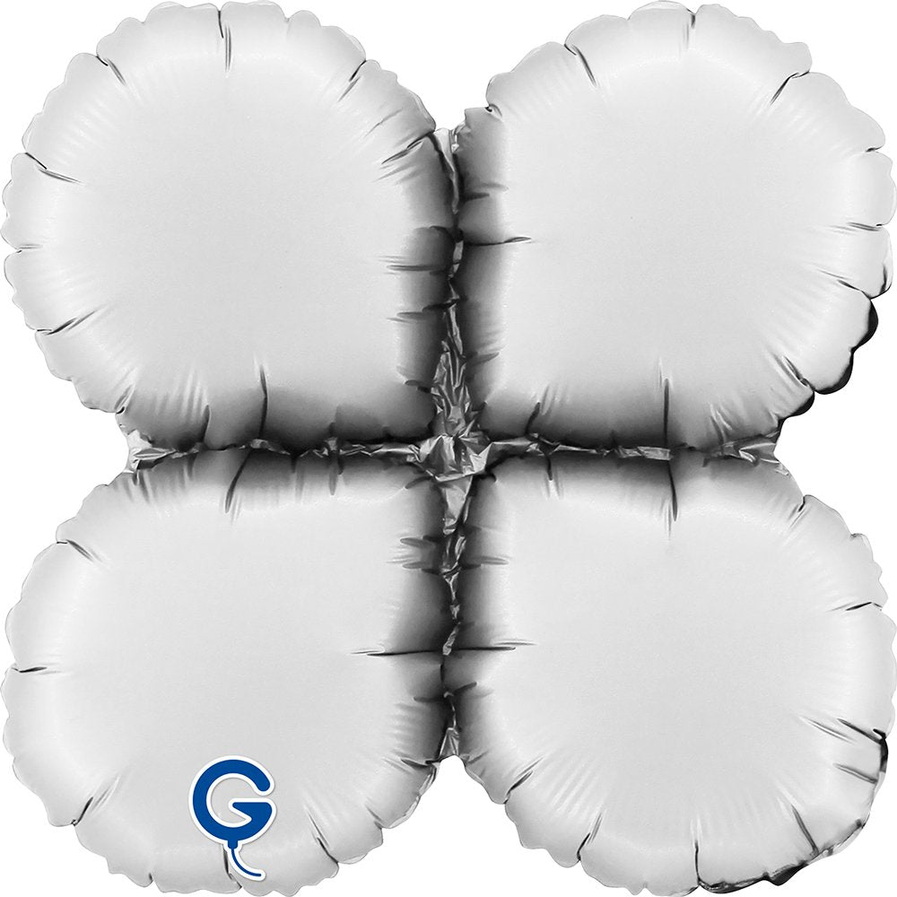 Grabo 13 inch Satin White Base Drops Mini Foil Balloon