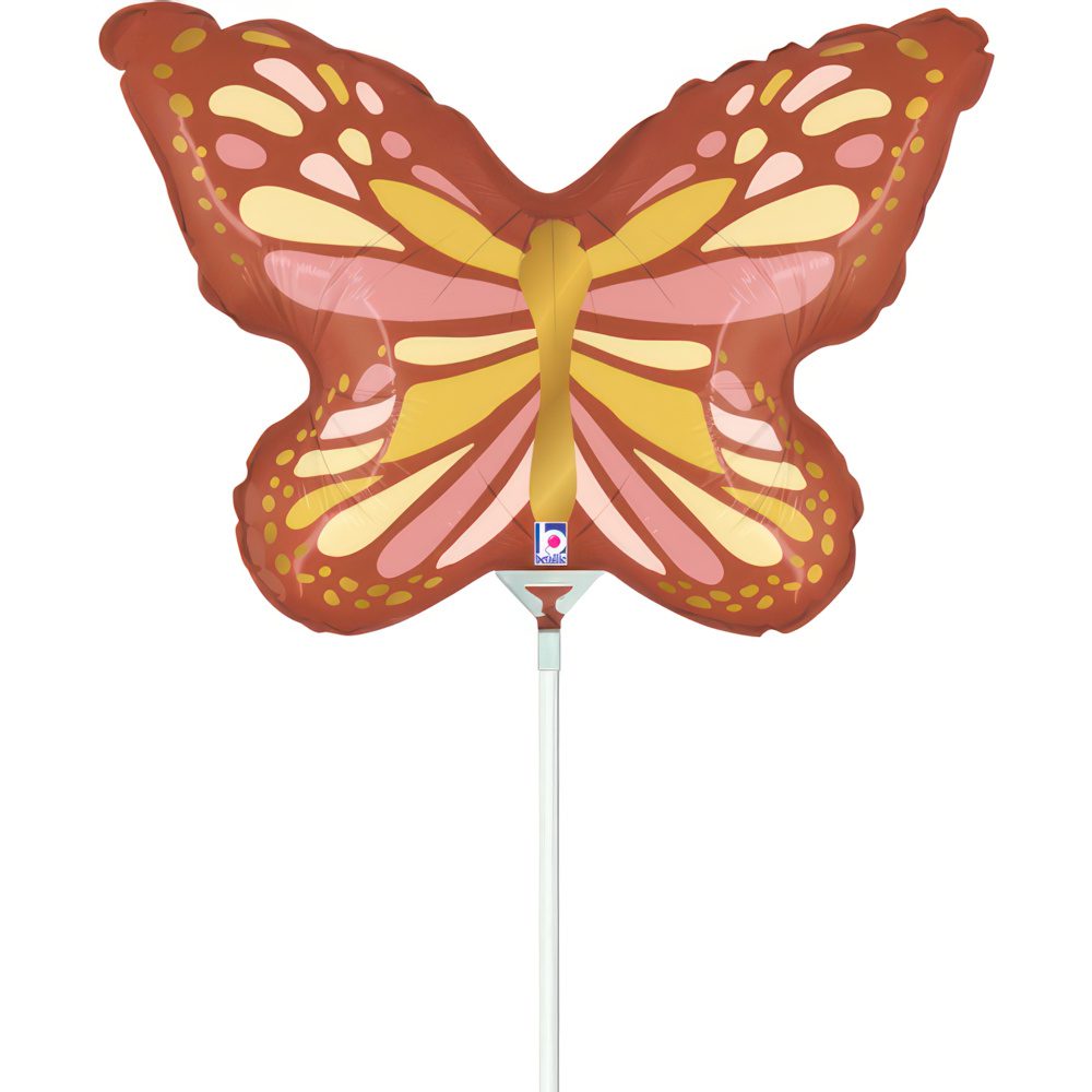 Grabo 14 inch Boho Butterfly Mini Foil Balloon (Air Filled) _19174-boho-butterfly-b
