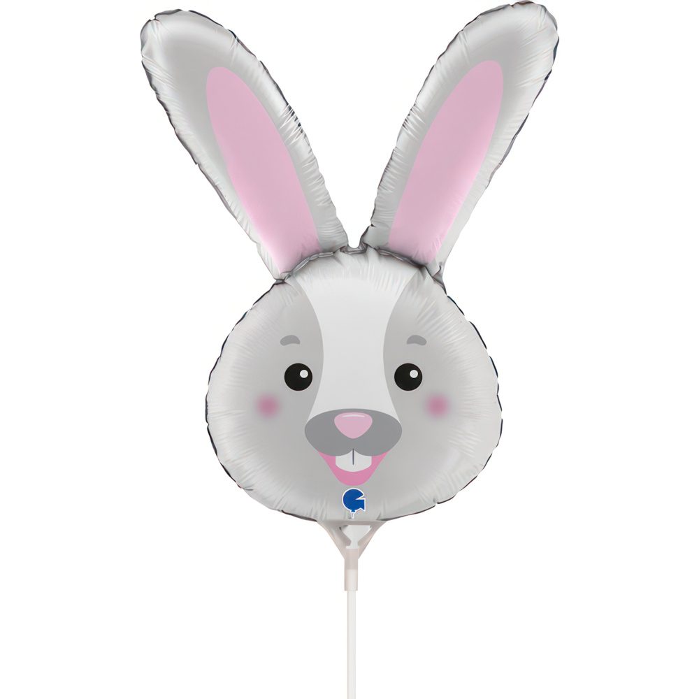 Grabo 14 inch Bunny Head Mini Foil Balloon (Air Filled) _g72055-bunny-head-mini-b