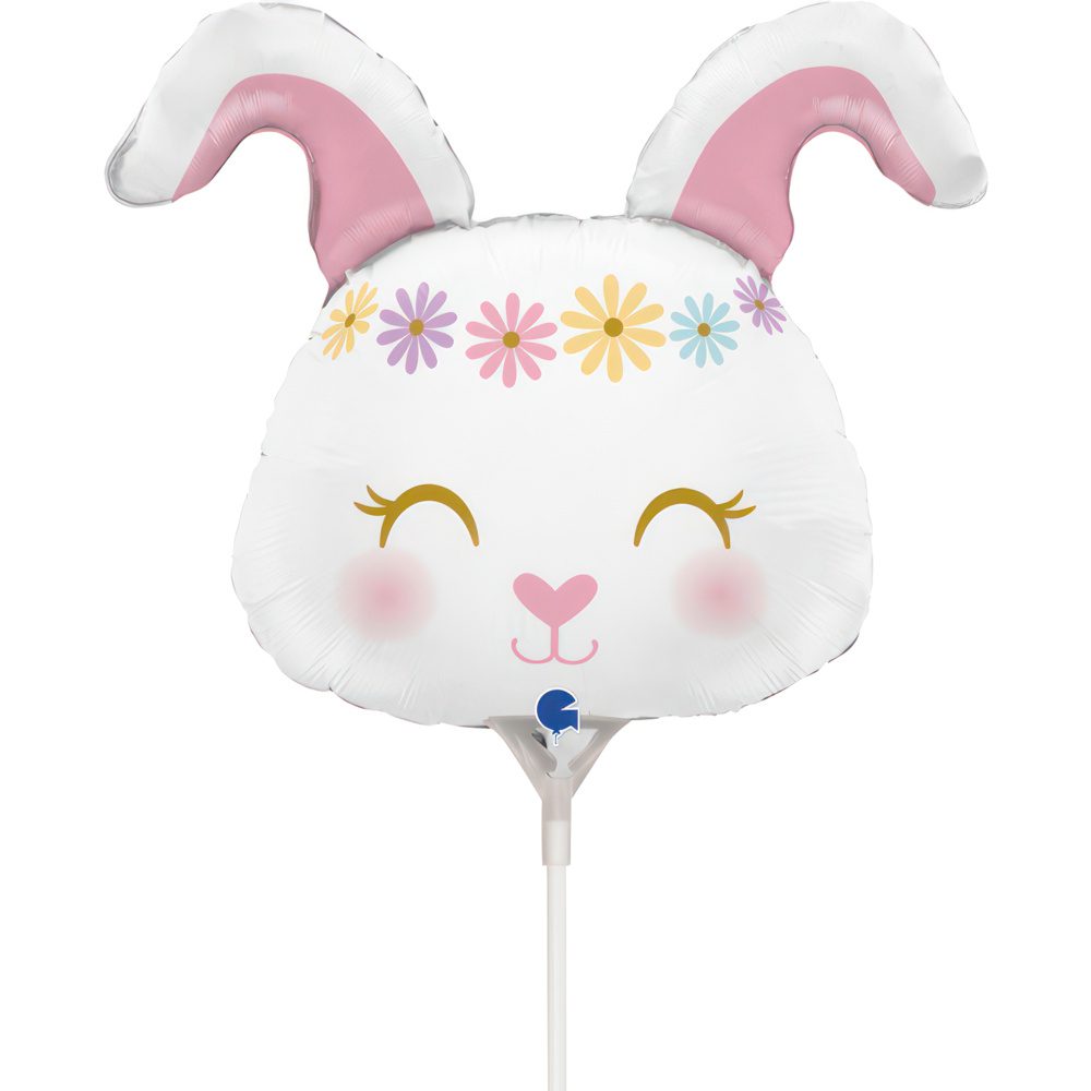 Grabo 14 inch Hippie Bunny Mini Foil Balloon (Air Filled)_g72159-hippie-bunny-mini-b