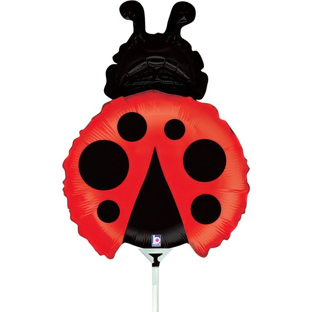 Grabo 14 inch Ladybug Mini Foil Balloon (Air Filled)_19667-ladybug-b