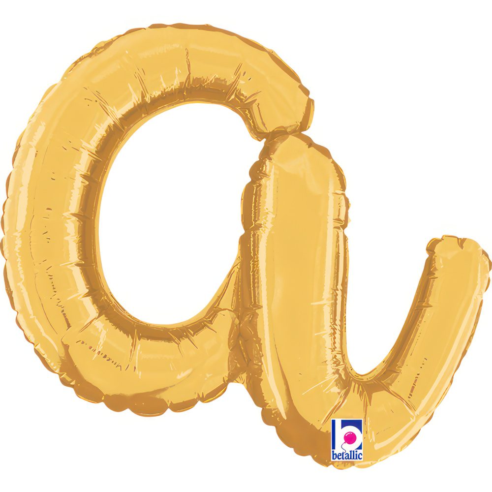 Grabo 14 inch Letter a Script Gold Foil Balloon _34701g-letter-a-script-gold-b.jpg