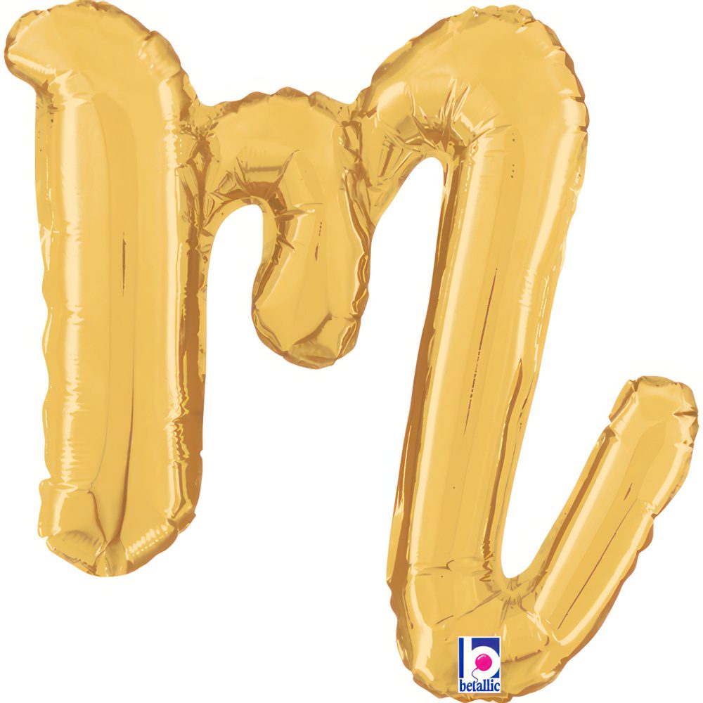 Grabo 14 inch Letter m Script Gold Foil Balloon_34713g-letter-m-script-gold-b.jpg