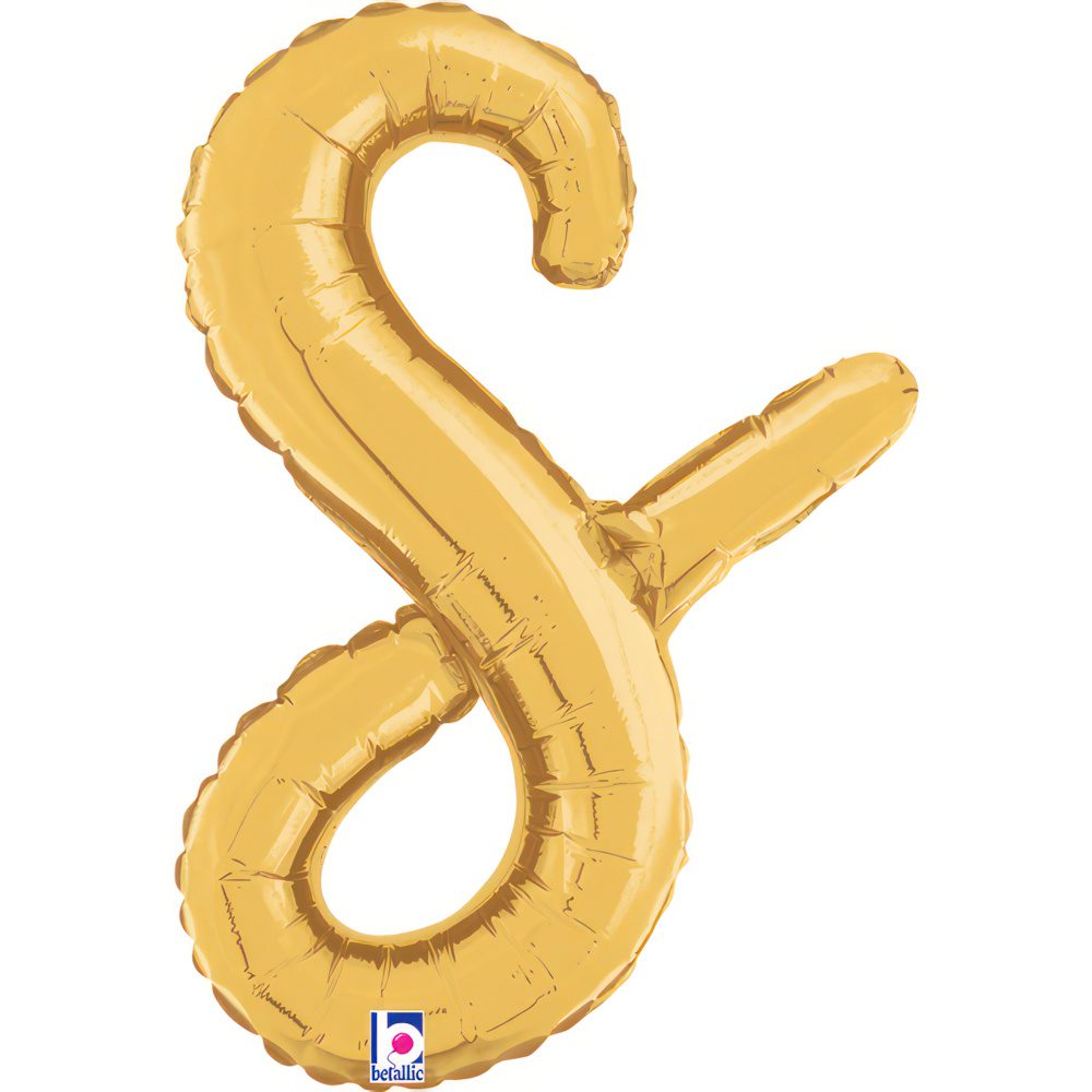 Grabo 14 inch Letter s Script Gold Foil Balloon _34719g-letter-s-script-gold-b.jpg