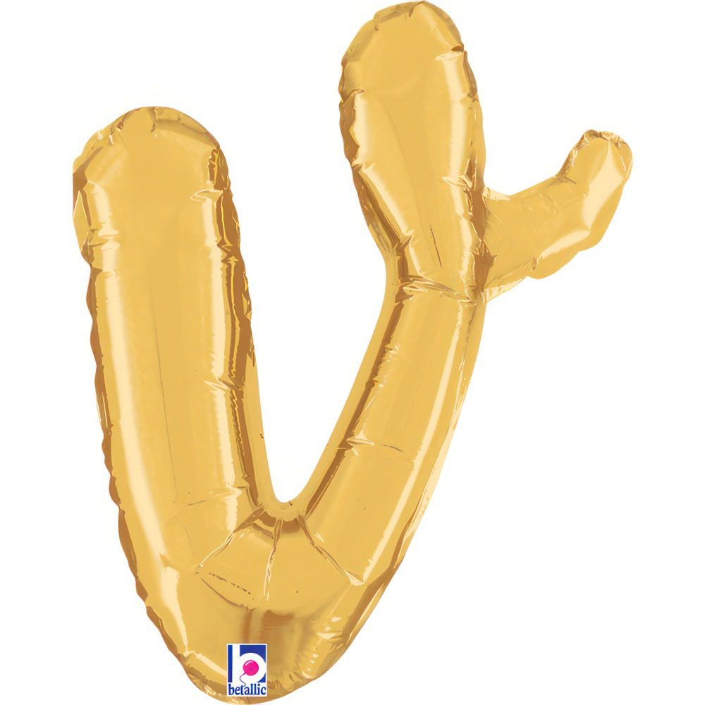 Grabo 14 inch Letter v Script Gold Foil Balloon_34722g-letter-v-script-gold-b.jpg