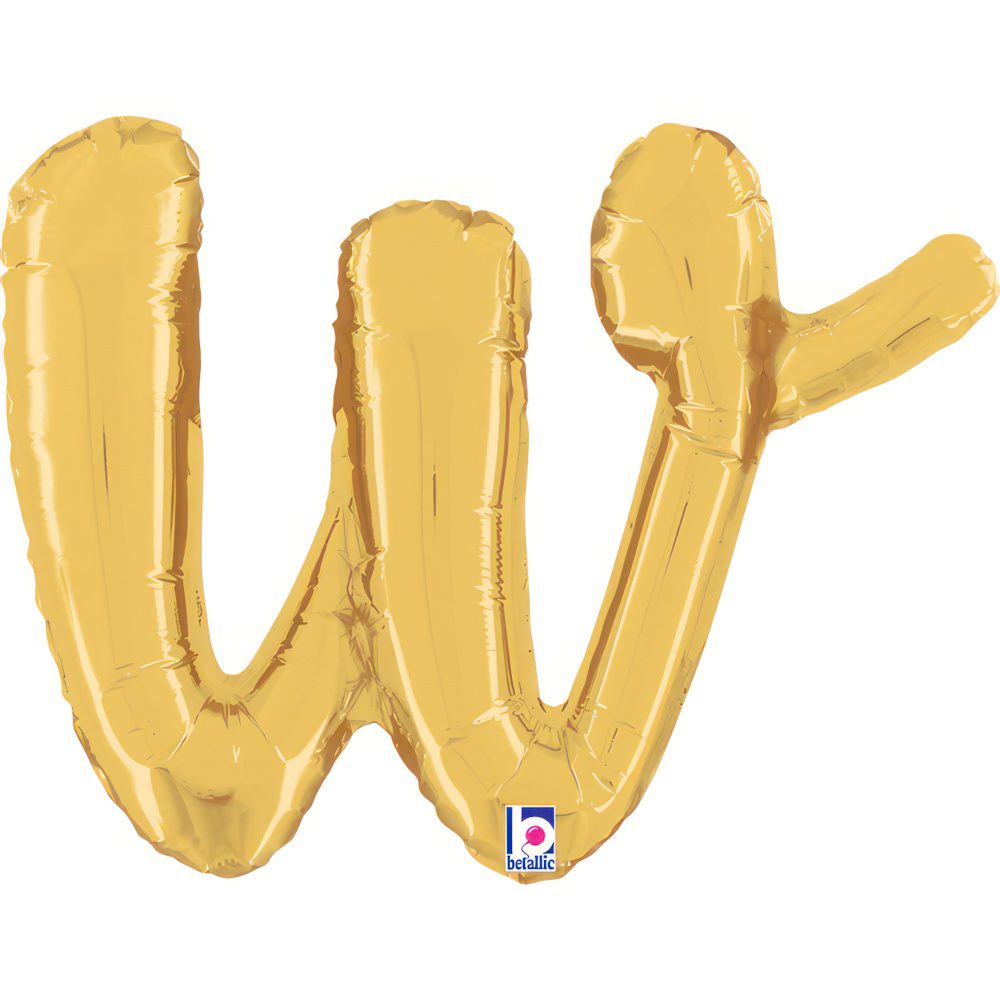 Grabo 14 inch Letter w Script Gold Foil Balloon_34723g-letter-w-script-gold-b.jpg