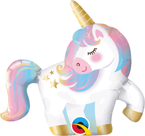 Grabo 14 inch Pastel Unicorn Mini Foil Balloon (Air Filled) _10470-unicorn
