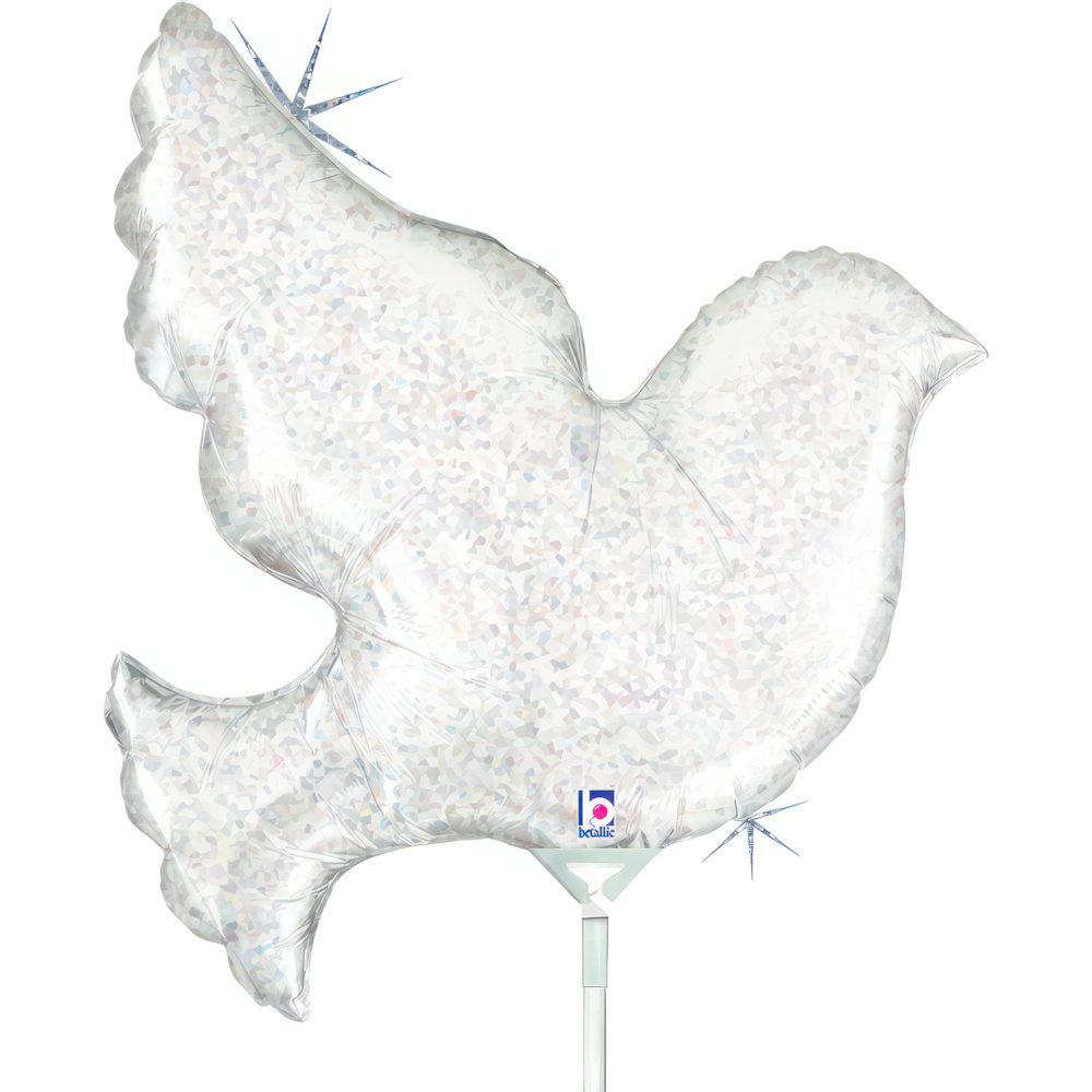 Grabo 14 inch Pearl White Dove Mini Foil (Air Filled) _19124h-pearl-white-dove-b