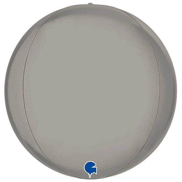 Grabo 15 inch Globe Platinum Pure Grey Foil Balloon_741P01Pu-500__86943