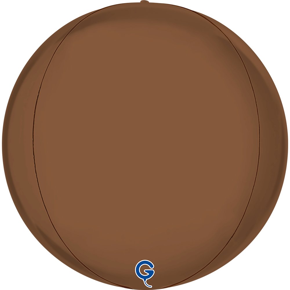 Grabo 15 inch Globe Satin Chocolate Foil Balloon (Packaged)