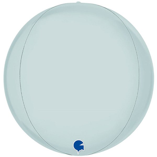 Grabo 15 inch Globe Satin Pastel Blue Foil Balloon_1574100SPB-500__02257