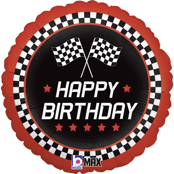 Grabo 18 inch Birthday Checkered Flag Foil Balloon_26121P-P-500__14441