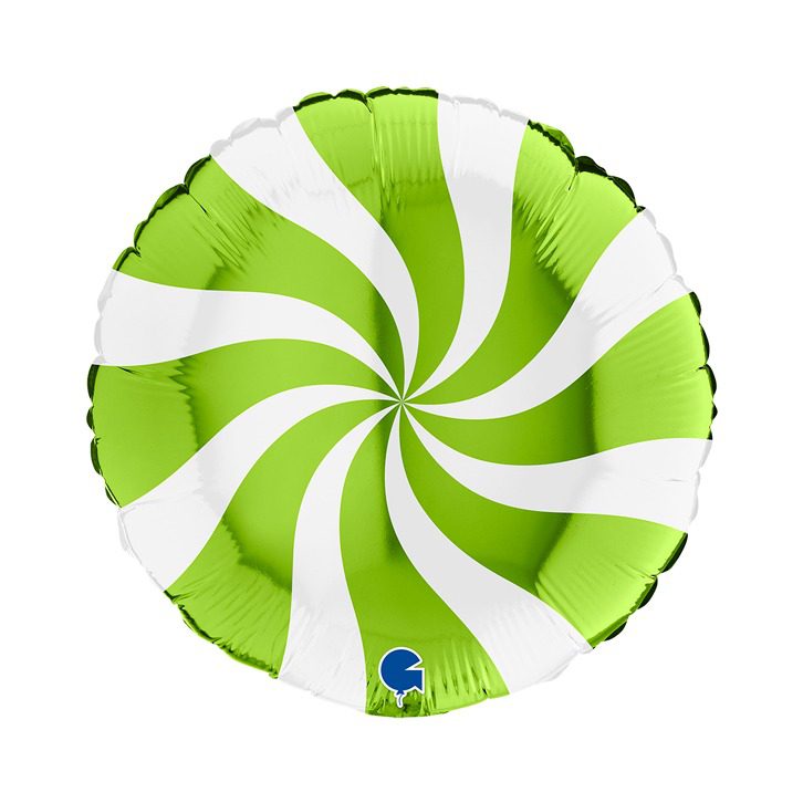 Grabo 18 inch Lime Green & White Swirly Foil Balloon_g01826whlgr-round-18inc-swirly-white-lime-green-b.jpg