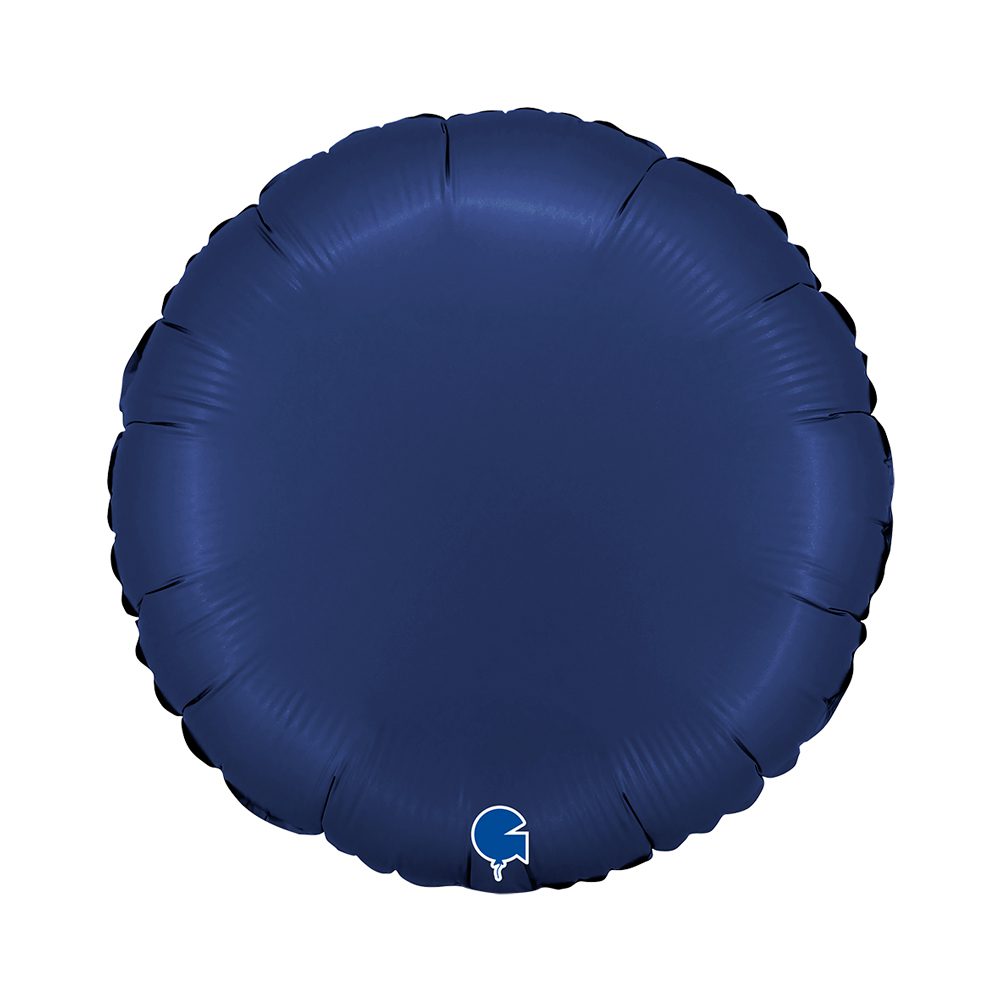 Grabo 18 inch Round Satin Blue Navy Foil Balloon_181s02bn-round-18inc-satin-blue-navy-b