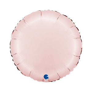 Grabo 18 inch Round Satin Pastel Pink Foil Balloon