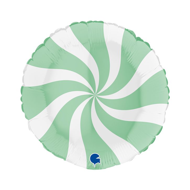 Grabo 18 inch Round White & Matte Green Swirly Foil Balloon _g018m01whgr-round-18inc-swirly-white-matte-green-b.jpg