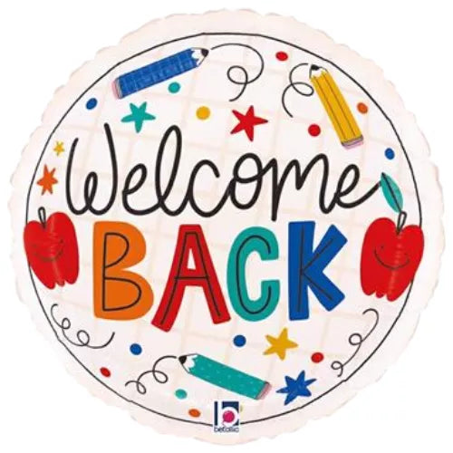 Grabo 18 inch Welcome Back Doodles Foil Balloon