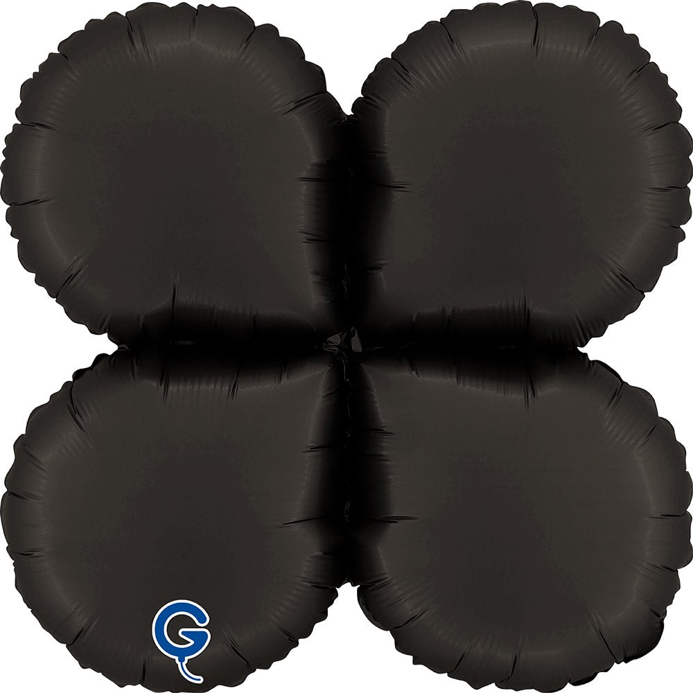 Grabo 19 inch Satin Fumé Black Base Drops Foil Balloon