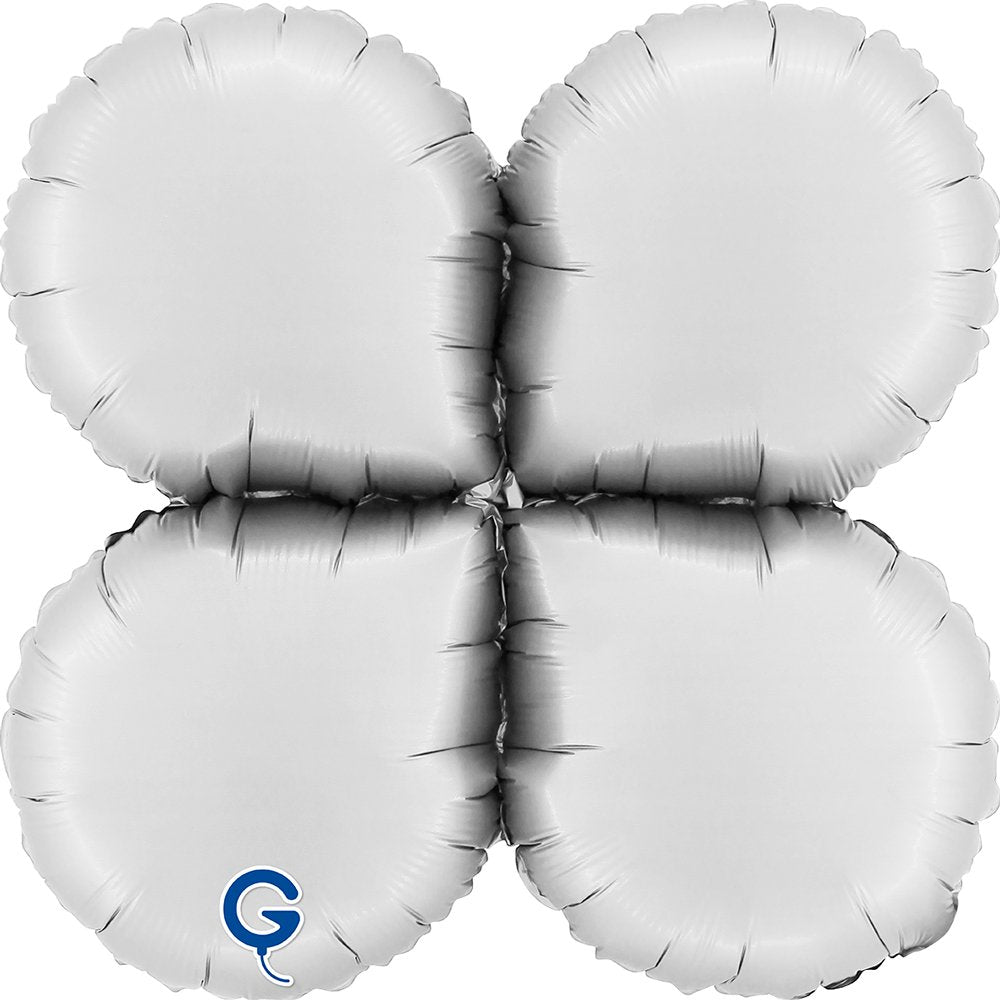 Grabo 19 inch Satin White Base Drops Foil Balloon