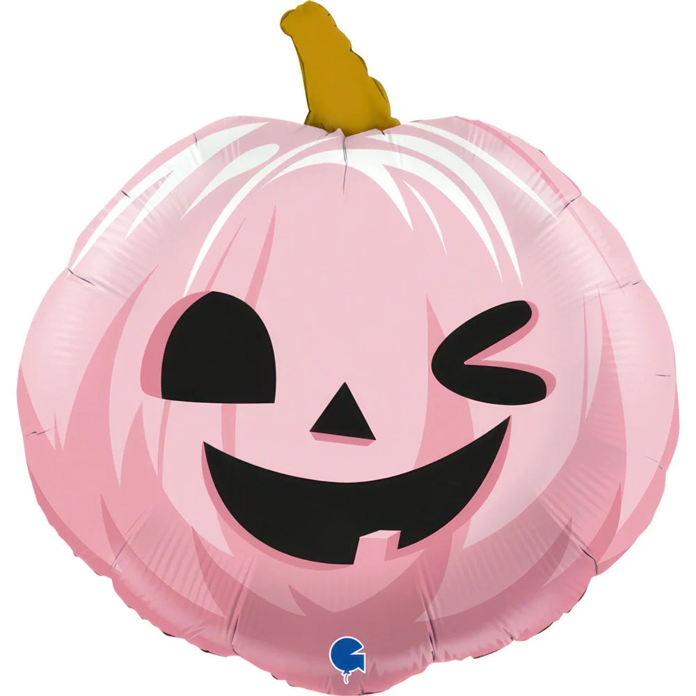 Grabo 22 inch Funny Pink Pumpkin Face Foil Balloon_g72110-funny-pumpkin-pink-b.webp