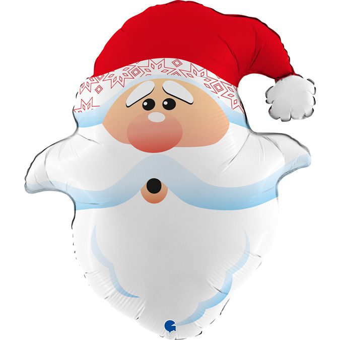 Grabo 22inch Curious Santa Head & Hat Foil Balloon_G72037