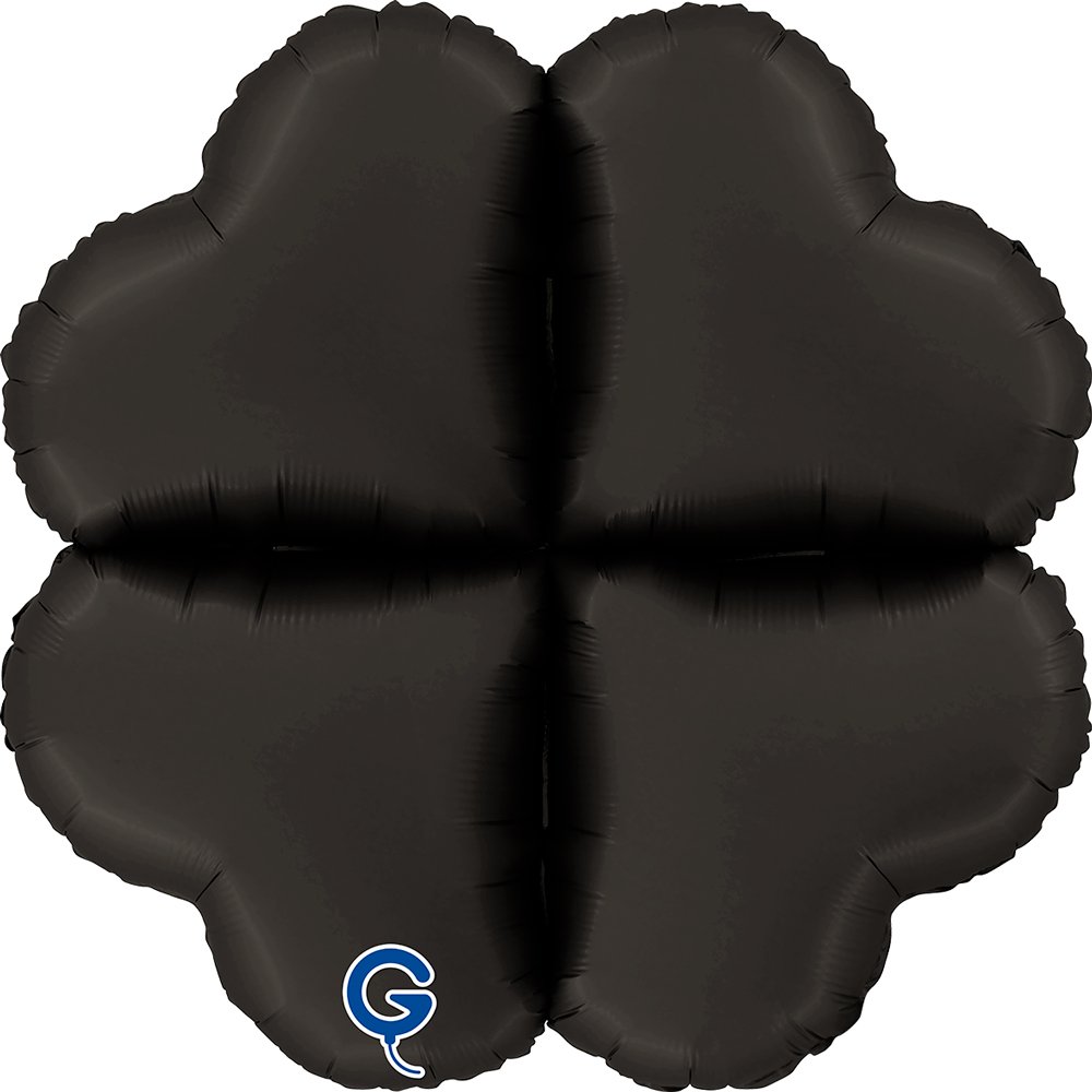 Grabo 24 inch Satin Fumé Black Base Drops Foil Balloon