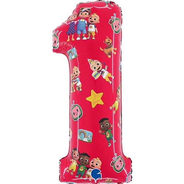 Grabo 26 inch Cocomelon Number 1 Foil Balloon_L271-P-500__82793