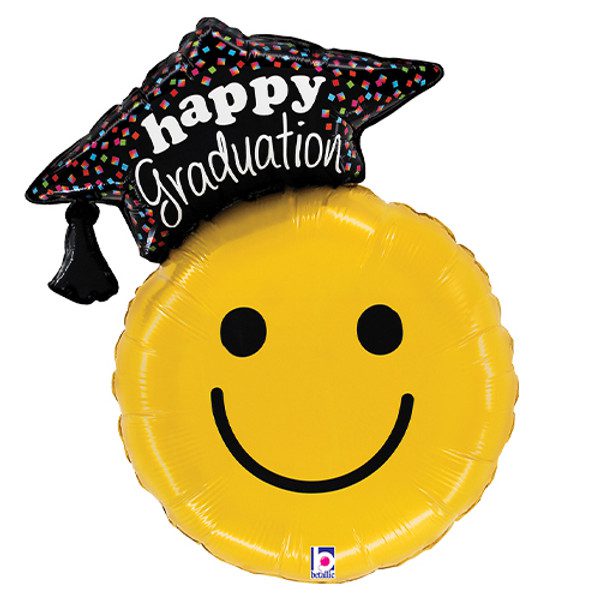 Grabo 26 inch Happy Graduation Smiling Face Foil Balloon_25264-P-500__63273