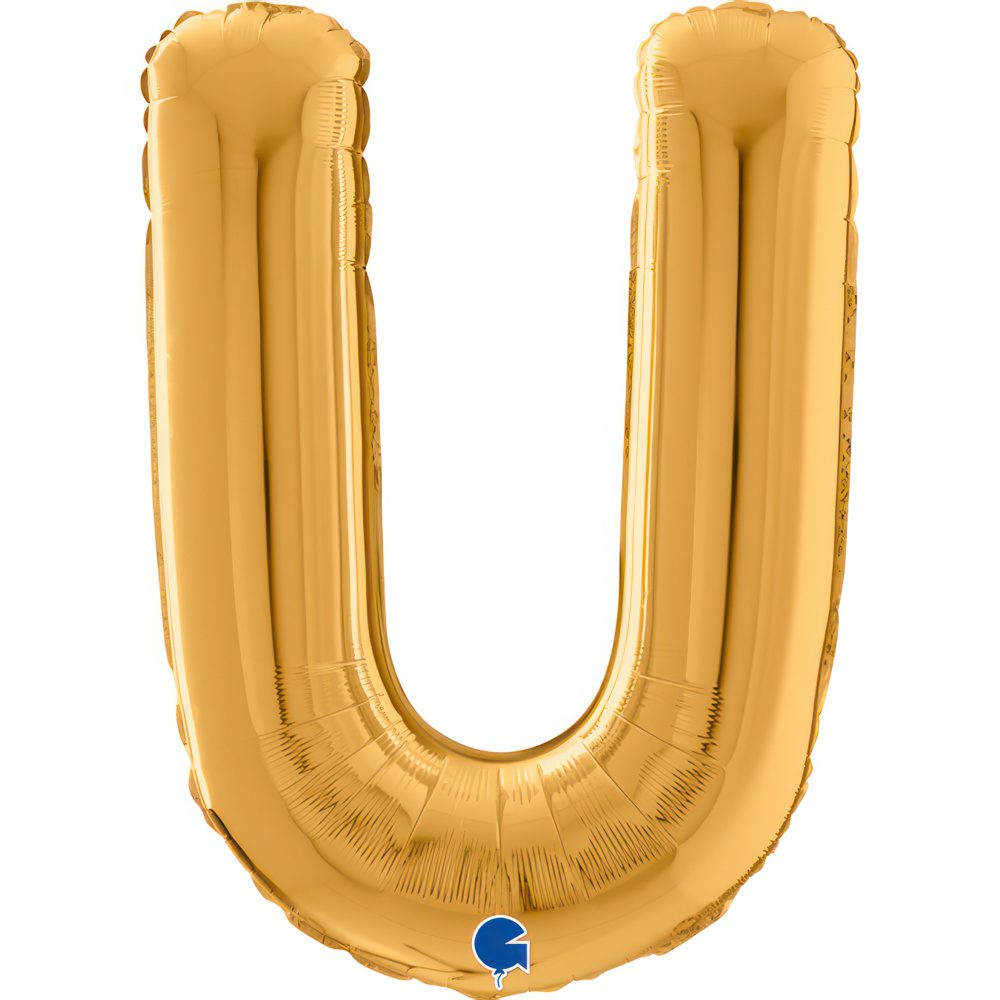 Grabo 26 inch Letter U Gold Foil Balloon_26402g-letter-u-gold-26inc-b.jpg V