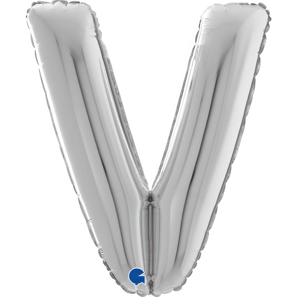 1 / 1 – Grabo 26 inch Letter V Silver Foil Balloon_26419s-letter-v-silver-26inc-b.jpg