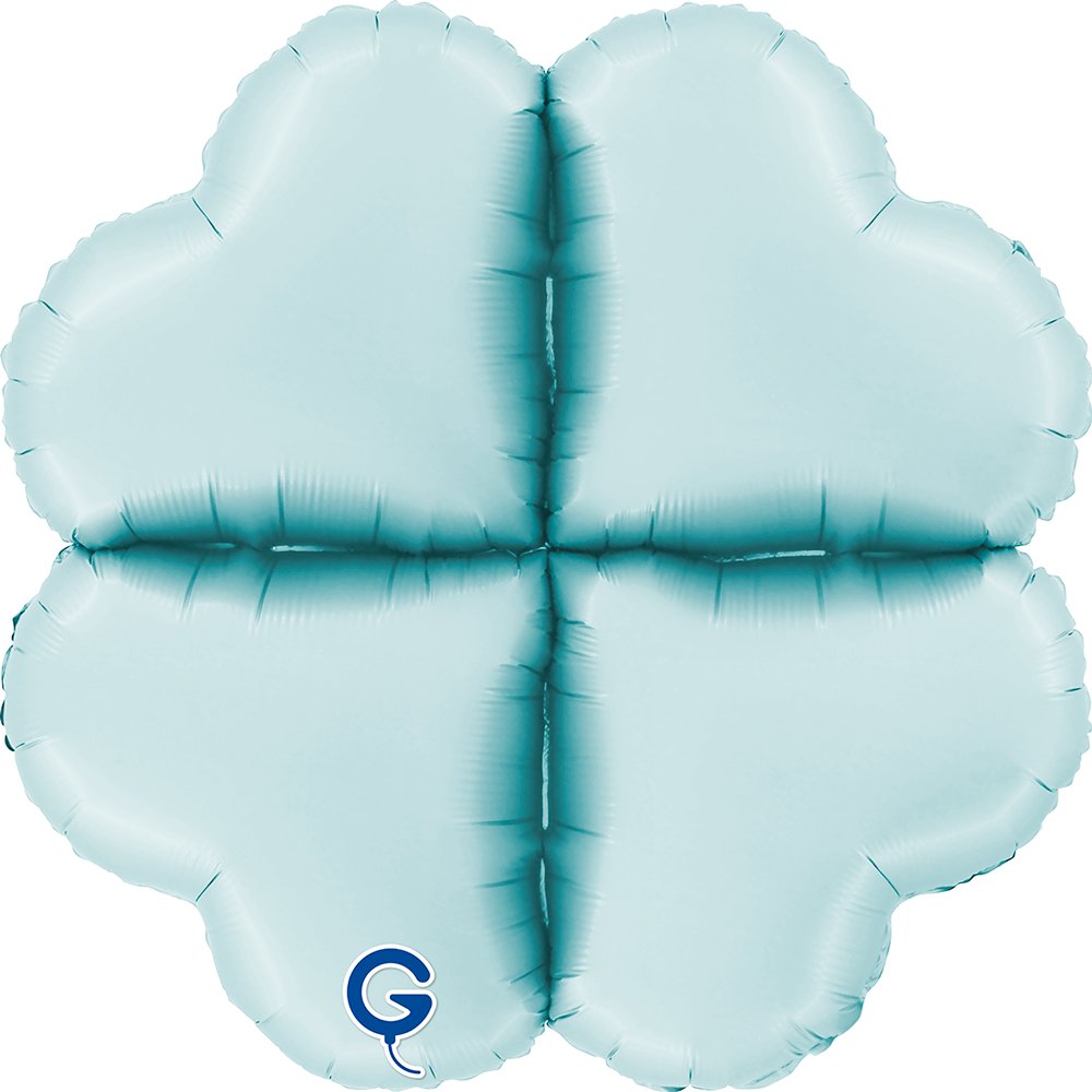 Grabo 26 inch Satin Pastel Blue Base Drops Mini Foil Balloon