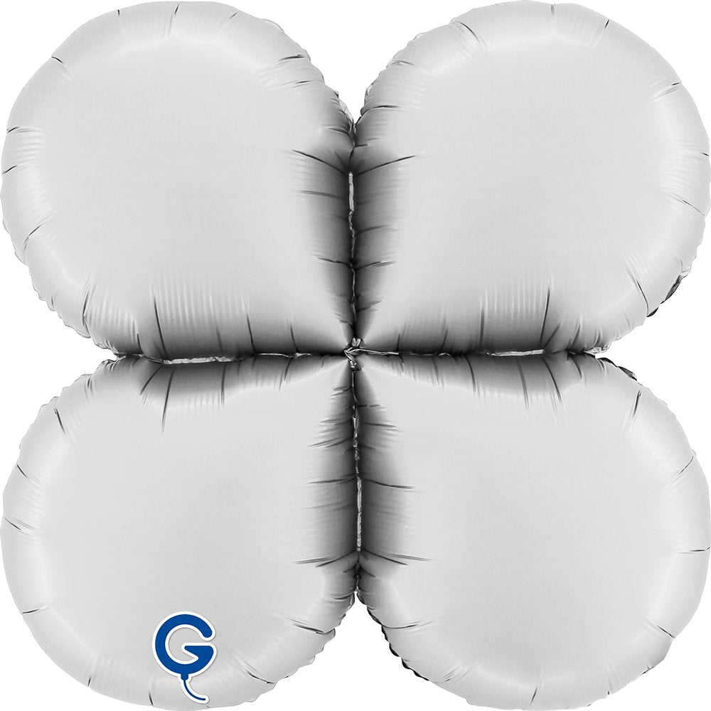 Grabo 26 inch Satin White Base Drops Mini Foil Balloon