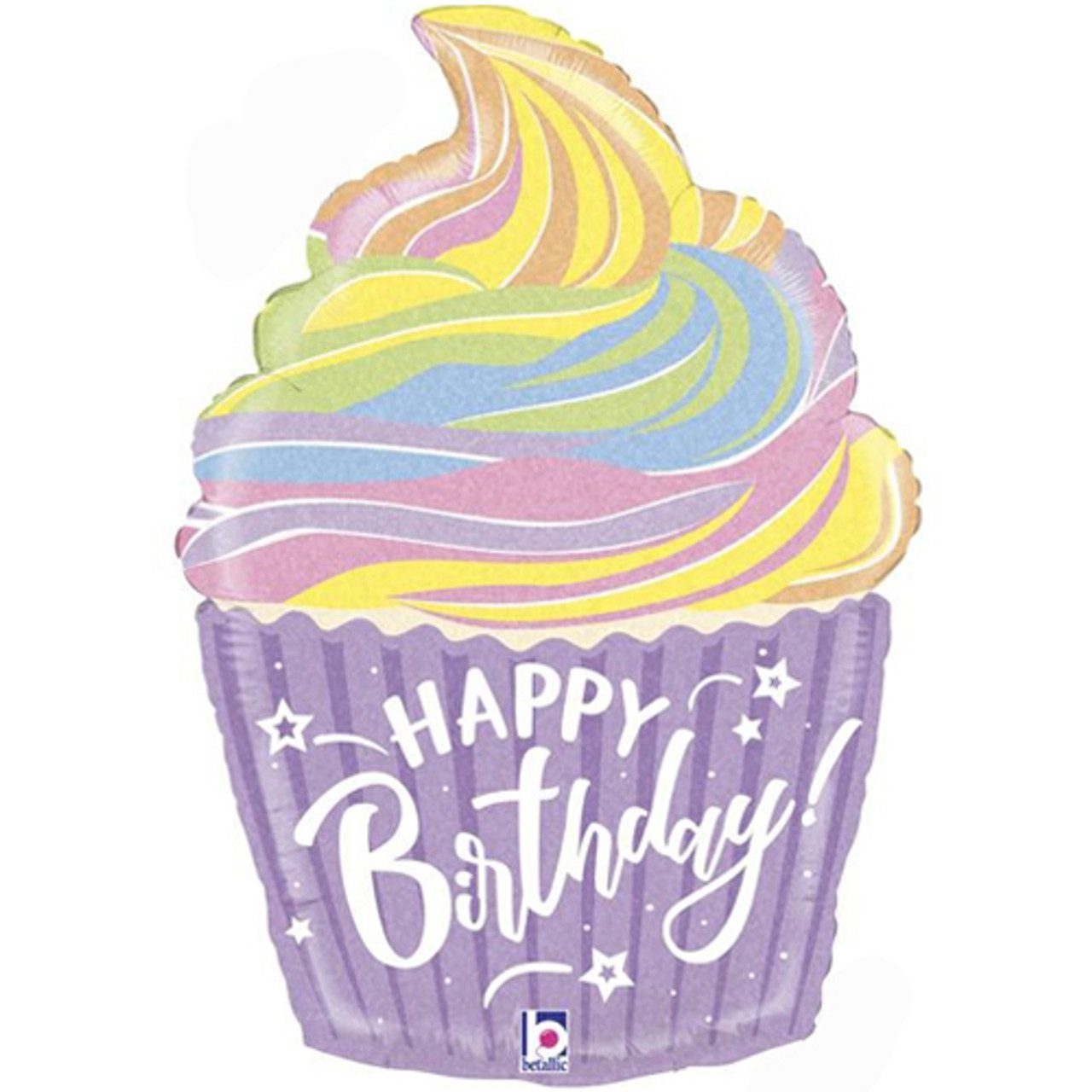 Grabo 27 inch Birthday Pastel Cupcake Foil Balloon_35961GH