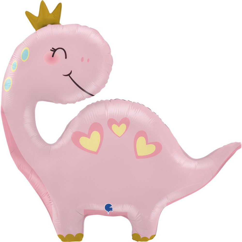 Grabo 28 inch Pink Dino Foil Balloon_g72123-pink-dino-b