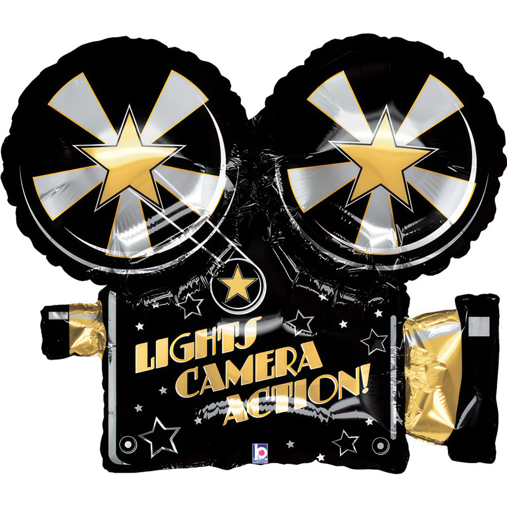 Grabo 32 inch Lights Camera Action Foil Balloon_85373-lights-camera-action-b