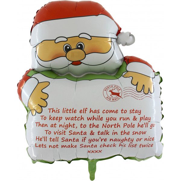 Grabo 33 inch Santa Arriving Letter Foil Balloon_2103-06b
