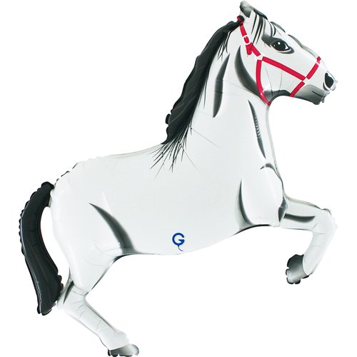 Grabo 34 inch Horse White Foil Balloon