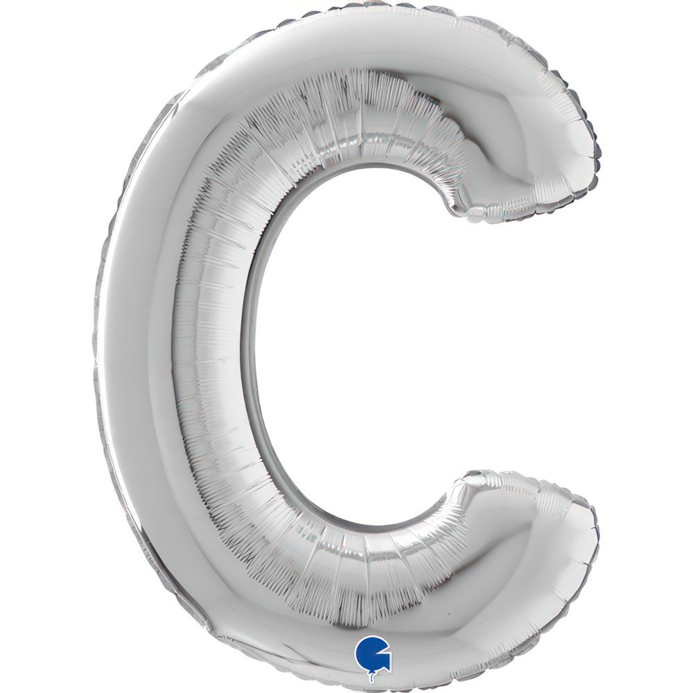 Grabo 34 inch Letter C Silver Foil Balloon_26229s-letter-c-silver-26inc-b
