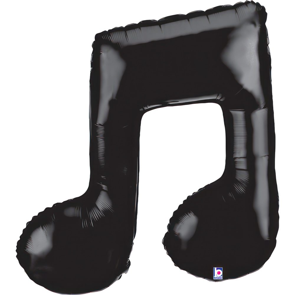 Grabo 34 inch Music Note Double Black Foil Balloon_85377-music-note-double-black-b