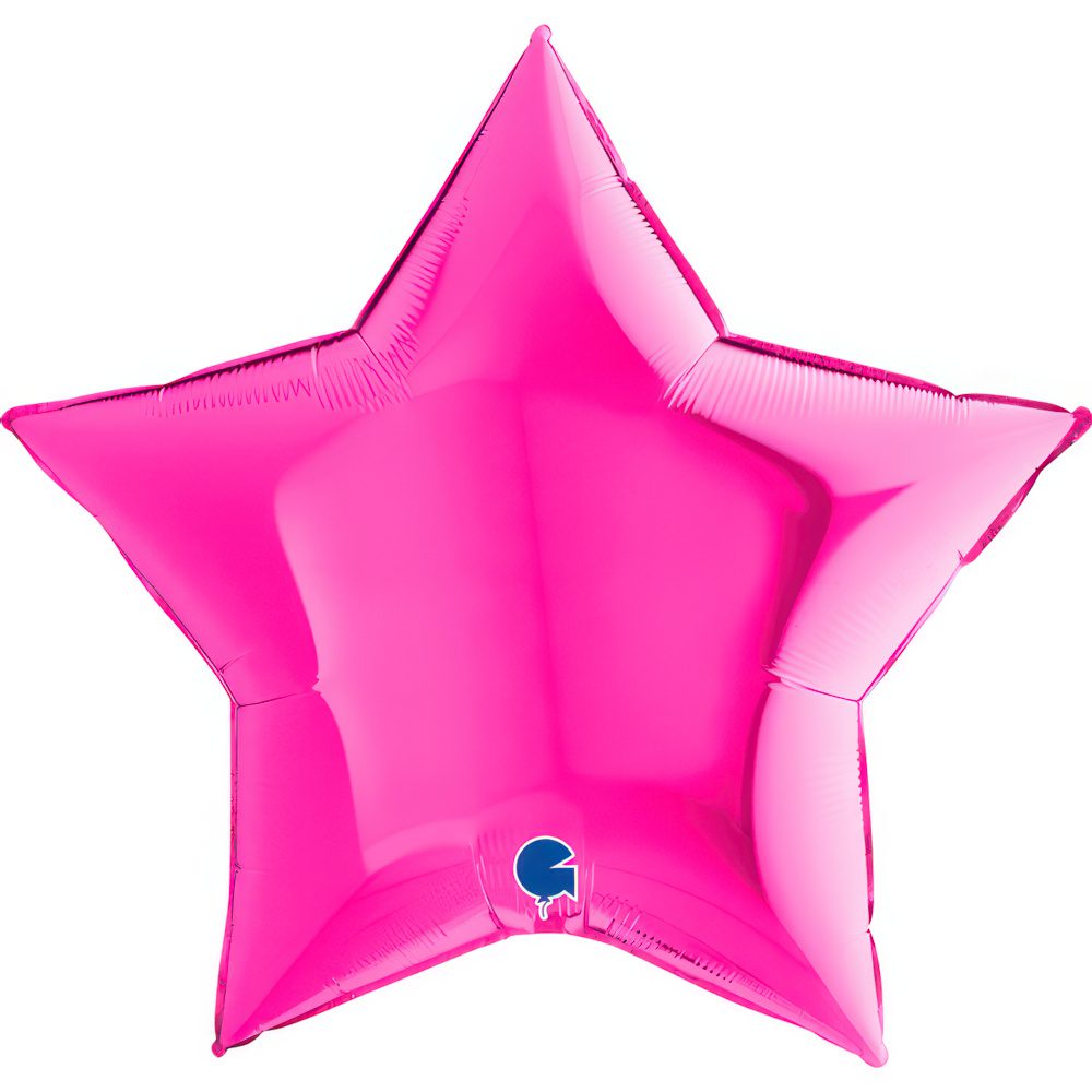 Grabo 36 inch Magenta Star Foil Balloon_36214m-star-36inc-magenta-b