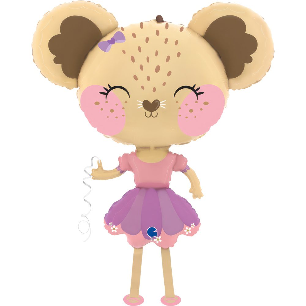 Grabo 36 inch Pet Walker Mouse Ballerina Foil Balloon_gpw05-pet-walker-mouse-ballerina-fr-b